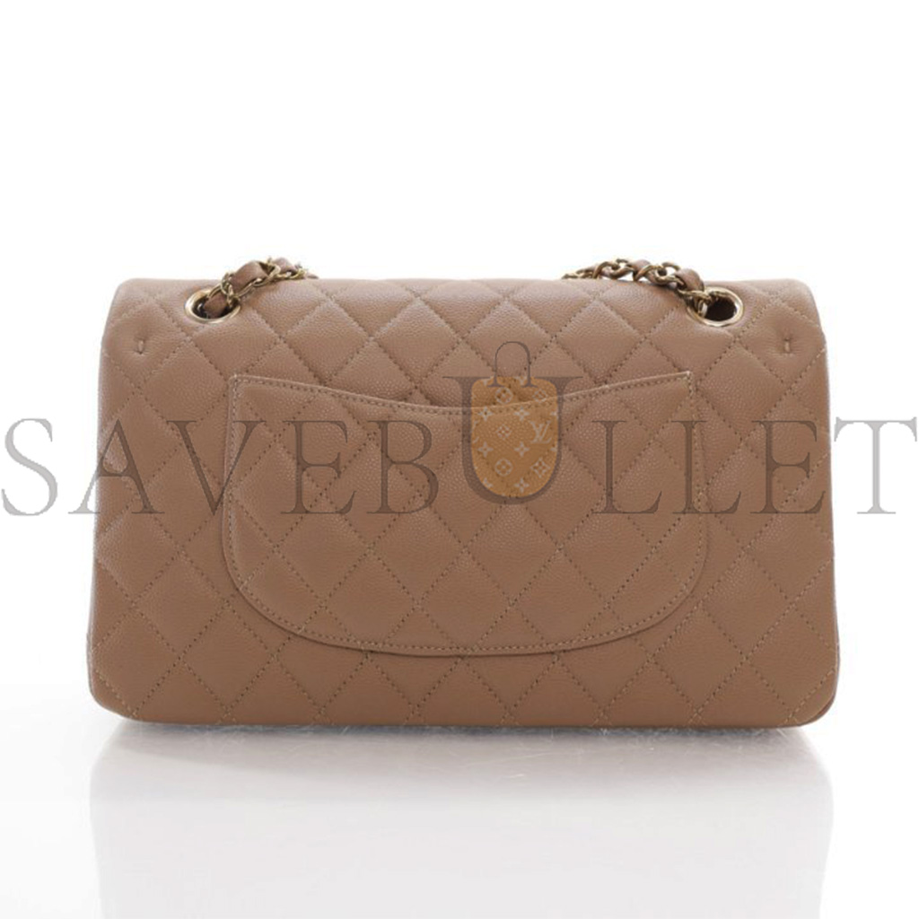 Ch*el classic flap medium taupe caviar as1112 (25*15*6cm)